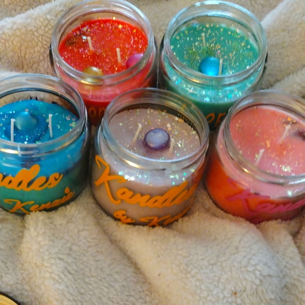 Handmade Scented Jeweled Candles